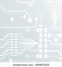 Vector circuit board illustration. Abstract technology.