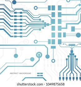 Vector circuit board illustration. Abstract technology.