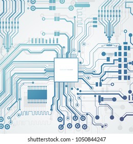 Vector circuit board illustration. Abstract technology.