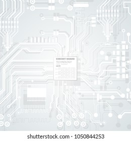 Vector circuit board illustration. Abstract technology.