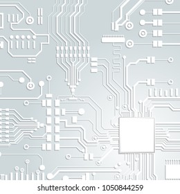 Vector circuit board illustration. Abstract technology.