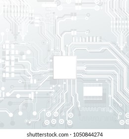 Vector circuit board illustration. Abstract technology.