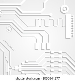 Vector circuit board illustration. Abstract technology.
