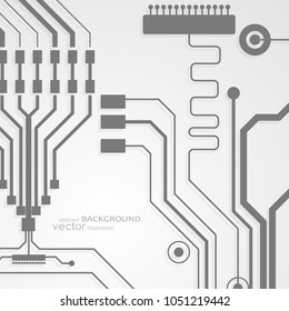 Vector circuit board illustration. Abstract technology.
