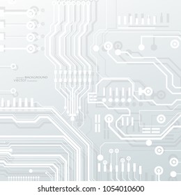 Vector circuit board illustration. Abstract technology. Microchip background. EPS 10.