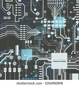 Vector circuit board illustration. Abstract technology. Microchip background. EPS 10.