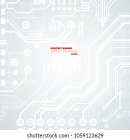 Vector circuit board illustration. Abstract technology. Microchip background. EPS 10.
