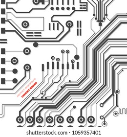 Ilustración de placa de circuito de Vector. tecnología Abstractas. Fondo de microchip. EPS 10.