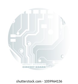 Vector circuit board illustration. Abstract technology. Microchip background.