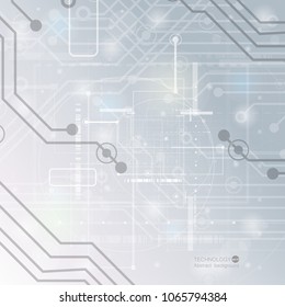 Vector circuit board illustration. Abstract technology.