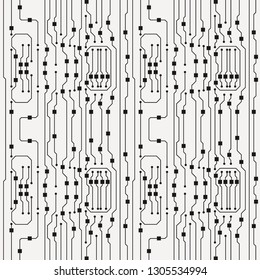 Vector circuit board illustration. Abstract circuit board background