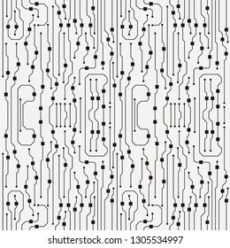 Vector circuit board illustration. Abstract circuit board background