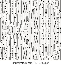 Vector circuit board illustration. Abstract circuit board background
