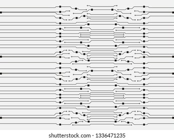 Vector circuit board illustration. Abstract circuit board background