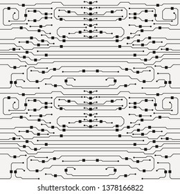 Vector circuit board illustration. Abstract circuit board background