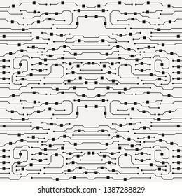 Vector circuit board illustration. Abstract circuit board background