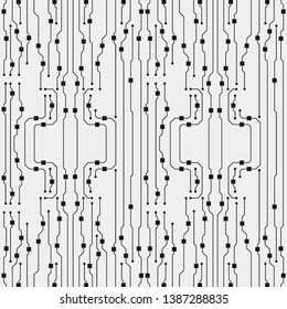 Vector circuit board illustration. Abstract circuit board background