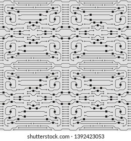 Vector circuit board illustration. Abstract circuit board background
