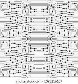 Vector circuit board illustration. Abstract circuit board background