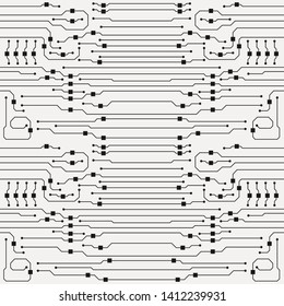 Vector circuit board illustration. Abstract circuit board background