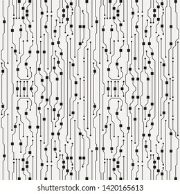Vector circuit board illustration. Abstract circuit board background