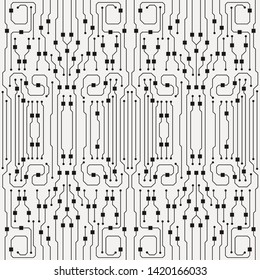 Vector circuit board illustration. Abstract circuit board background