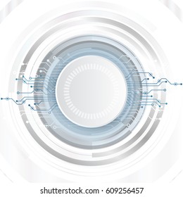 Vector circuit board illustration. Abstract technology