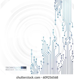 Vektorgrafik der Leiterplatte. Abstrakte Technologie