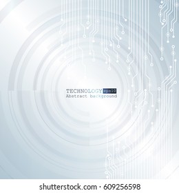 Vector circuit board illustration. Abstract technology