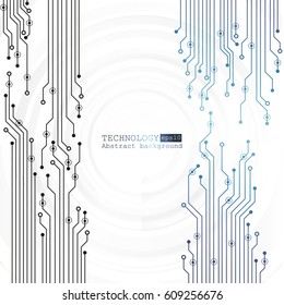 Vector circuit board illustration. Abstract technology