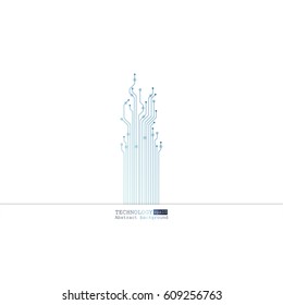 Vector circuit board illustration. Abstract technology