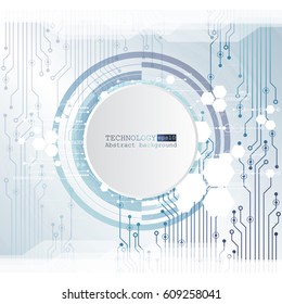 Vector circuit board illustration. Abstract technology
