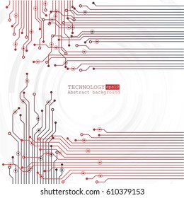 Vector circuit board illustration. Abstract technology