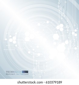 Vector circuit board illustration. Abstract technology