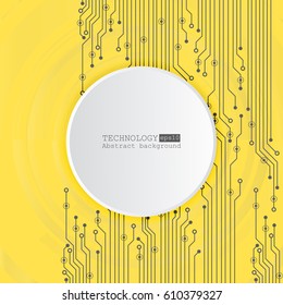 Vector circuit board illustration. Abstract technology