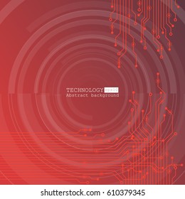 Vector circuit board illustration. Abstract technology