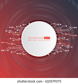 Vector circuit board illustration. Abstract technology
