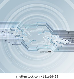 Vector circuit board illustration. Abstract technology