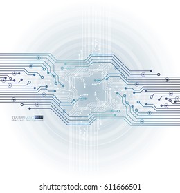 Ilustración de la tarjeta de circuitos del vector. Tecnología abstracta
