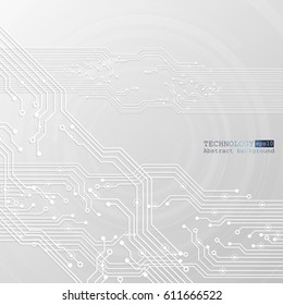 Vector circuit board illustration. Abstract technology