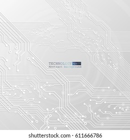 Vector circuit board illustration. Abstract technology