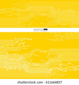 Vector circuit board illustration. Abstract technology