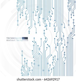 Vector circuit board illustration. Abstract technology