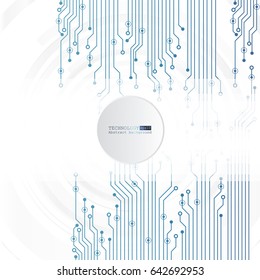 Vector circuit board illustration. Abstract technology