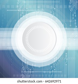 Vector circuit board illustration. Abstract technology