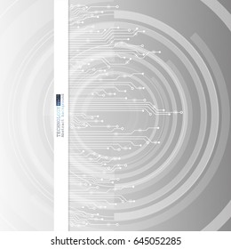 Vector circuit board illustration. Abstract technology