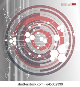 Vector circuit board illustration. Abstract technology