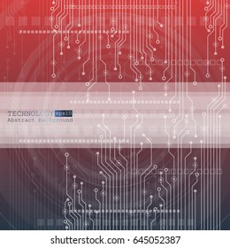 Vector circuit board illustration. Abstract technology