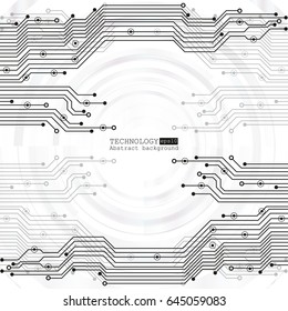 Vector circuit board illustration. Abstract technology