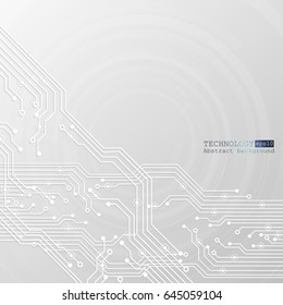 Vector circuit board illustration. Abstract technology